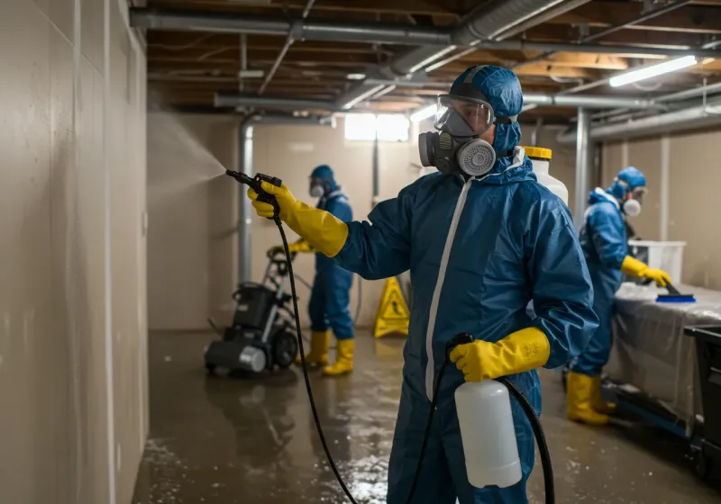 Basement Sanitization and Antimicrobial Treatment process in Centreville, AL