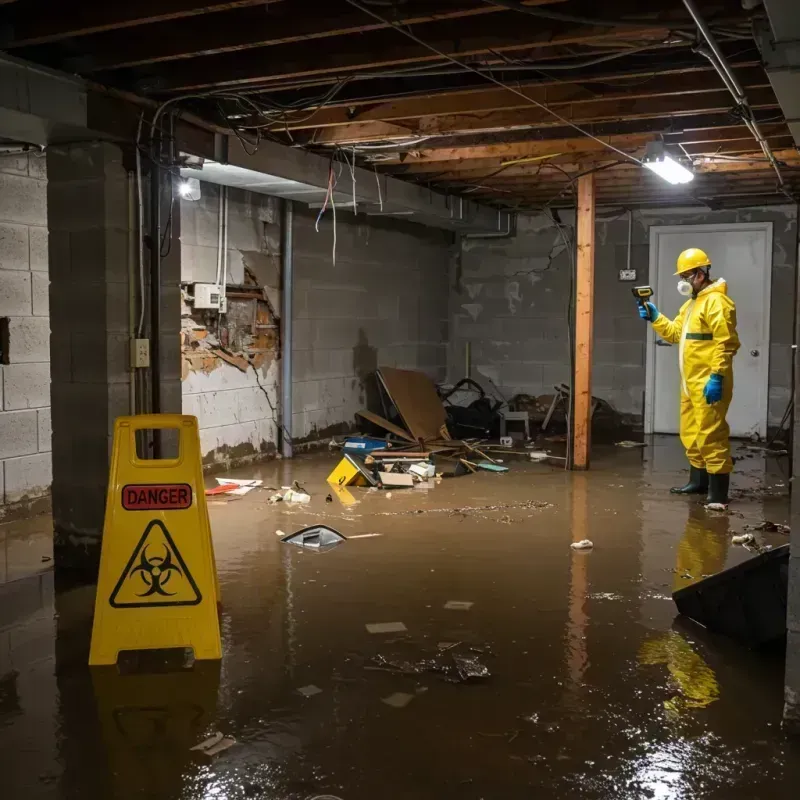 Flooded Basement Electrical Hazard in Centreville, AL Property